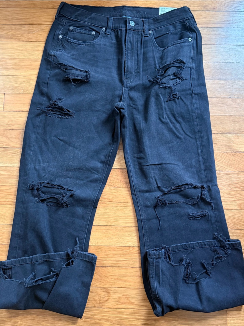 American Eagle Outfitters Black Comfort Stretch Waistband Jeans